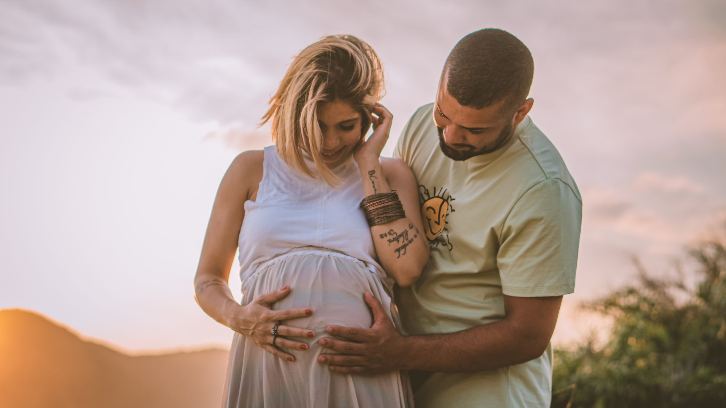 Pregnant woman at Christian antenatal class reviewing ultrasound scan Australia