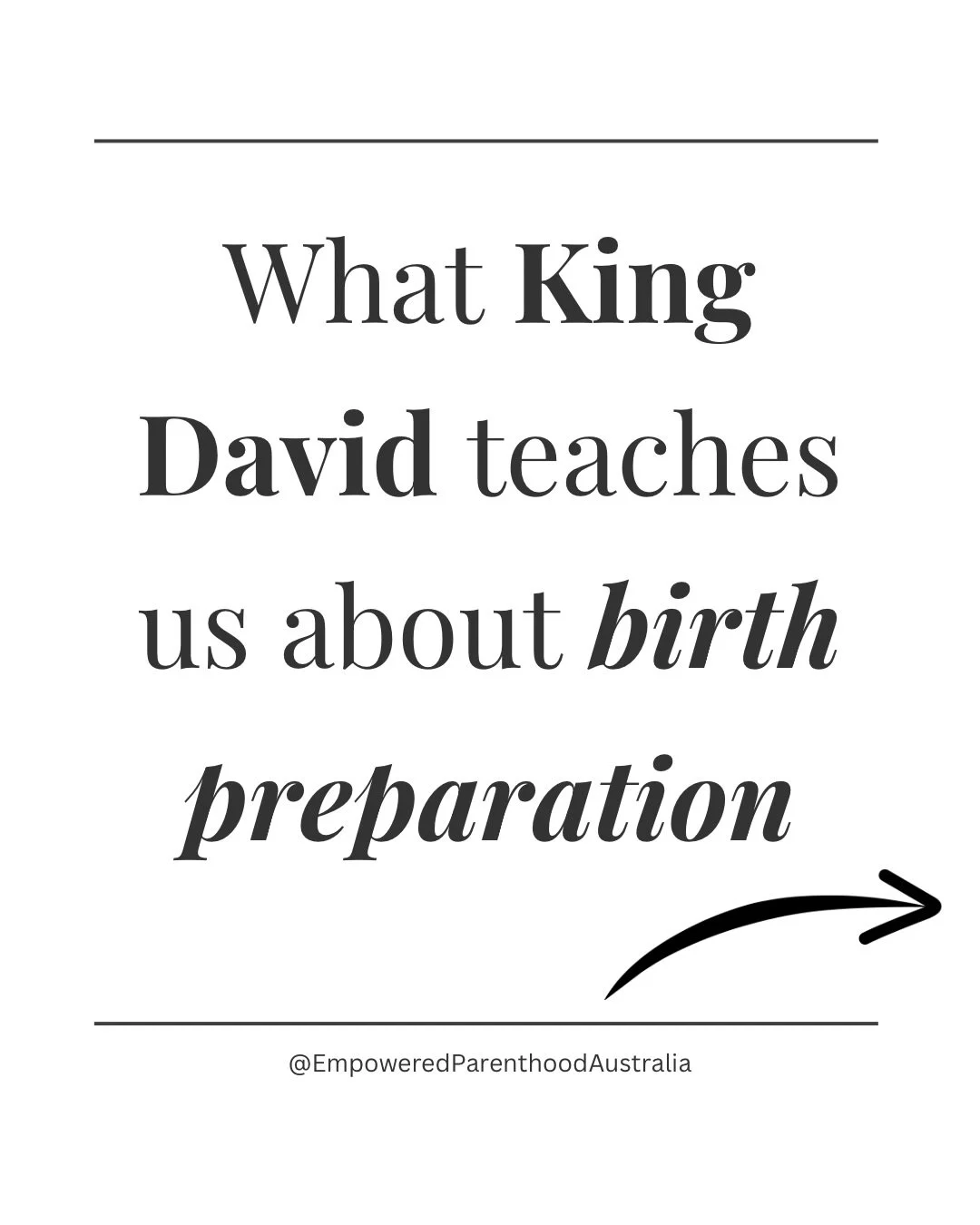 When most people think about a birth plan, they think of preferences&hellip;
Pain relief options, positions, who will be in the room - which are all important and great things!

But what if your birth plan became something deeper? ✨

In 1 Samuel and 