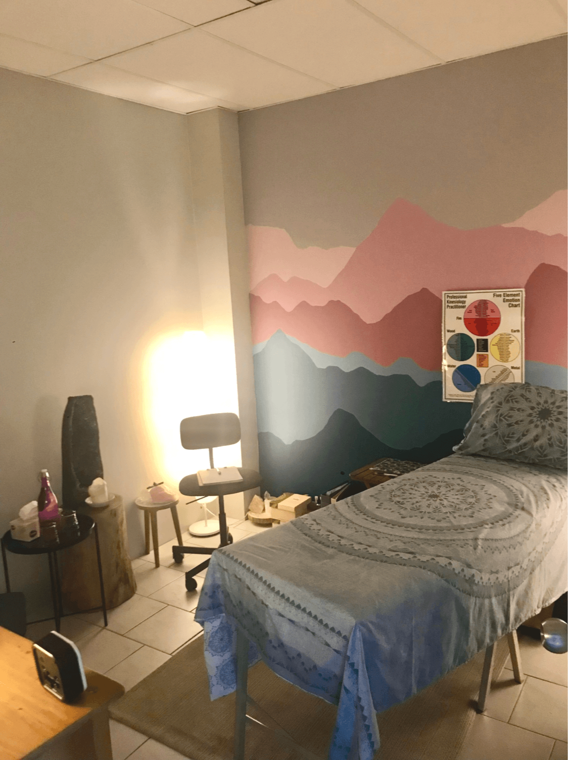 Nicole Makhudu offering an in-person kinesiology and trauma-informed session at her healing room, Luminousness, located inside Nurture Crystals — a calming space for somatic support, energy work, and emotional wellbeing in Engadine.