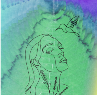 Woman with hummingbird symbol representing an initial session for clarity, connection, and self-discovery