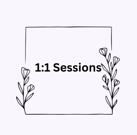 1:1 support sessions providing personalised care, self-awareness, and transformational support.
