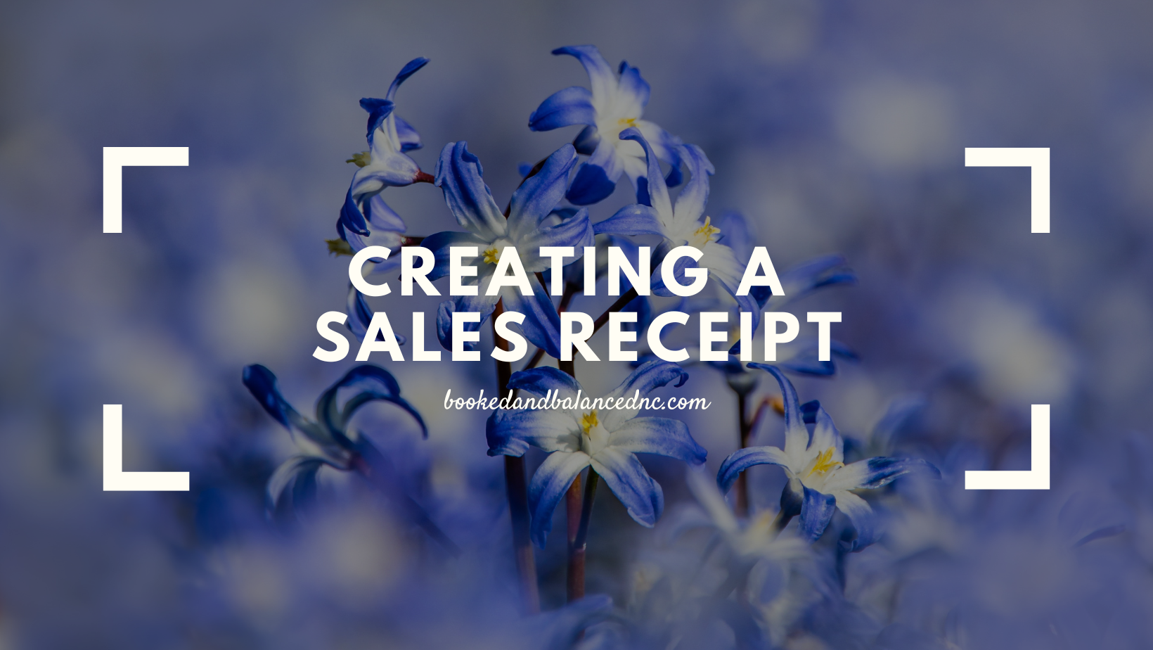 Creating A Sales Receipt