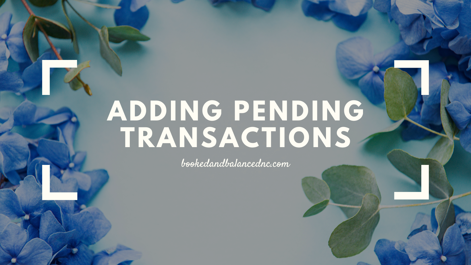 Adding Pending Transactions
