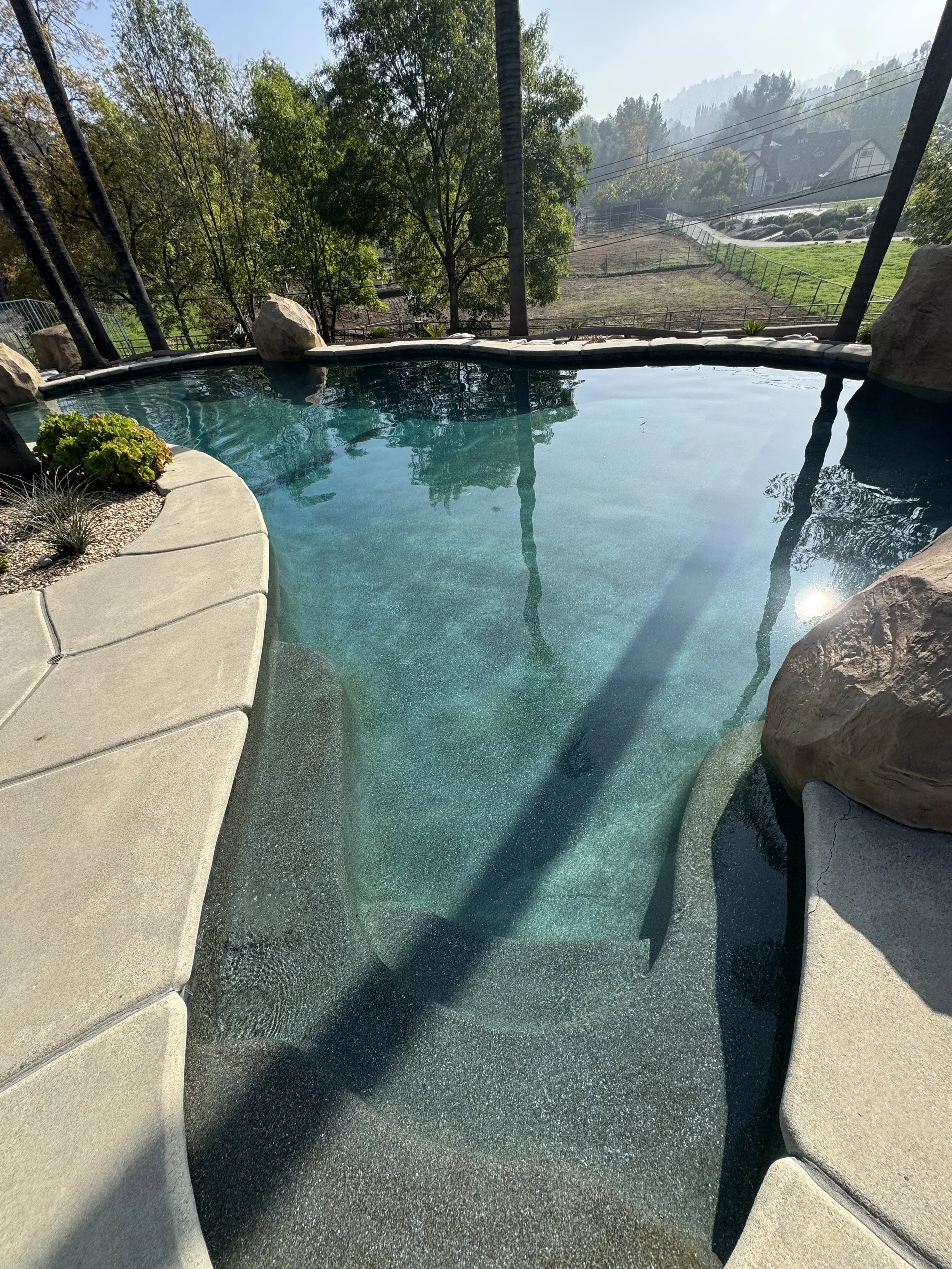 large pebble pool