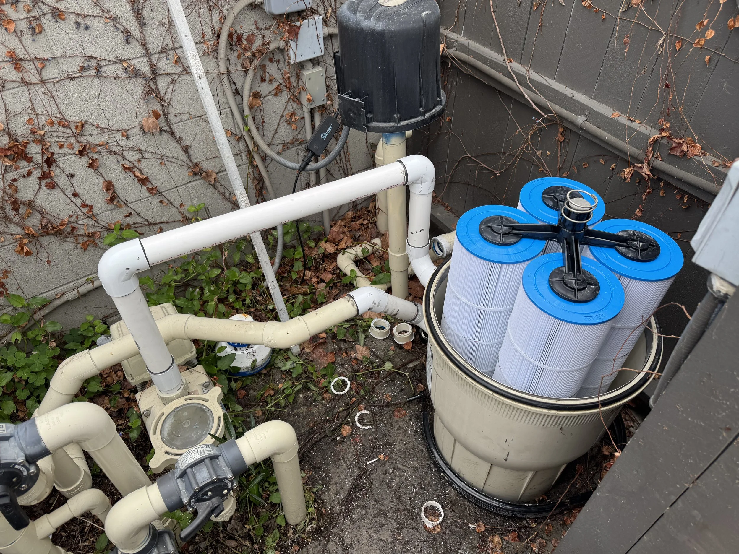 correct plumbing for cartridge filter 