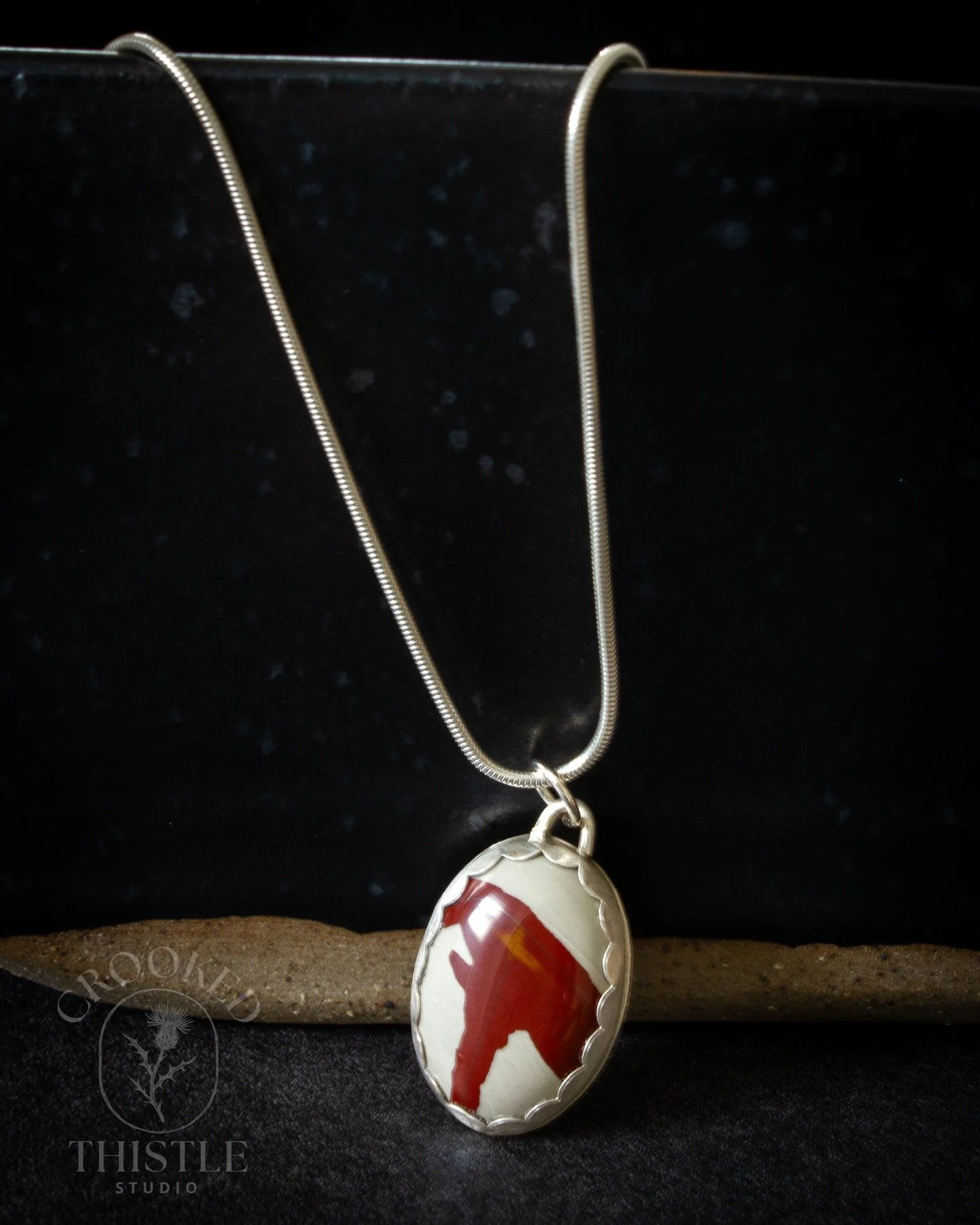 Owyhee Picture Jasper Pendant &bull; Sterling Silver