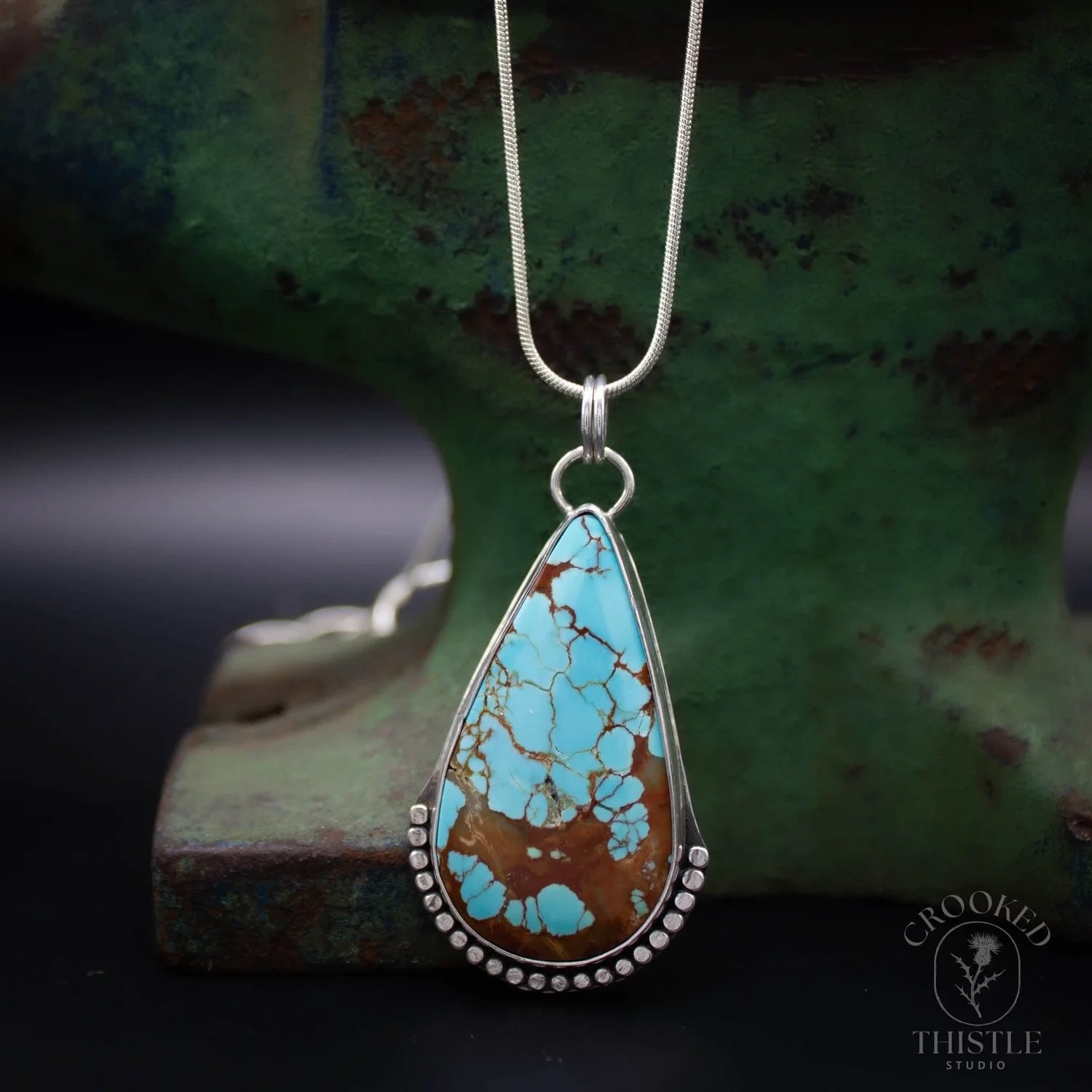 Number 8 Turquoise Teardrop Pendant 
Perfect for your upcoming rodeo events! Make a statement with this Number 8 Turquoise Pendant set in sterling silver. Shop the link in my bio or message me to purchase.
#turquoisejewelry #sterlingsilverjewelry #ha
