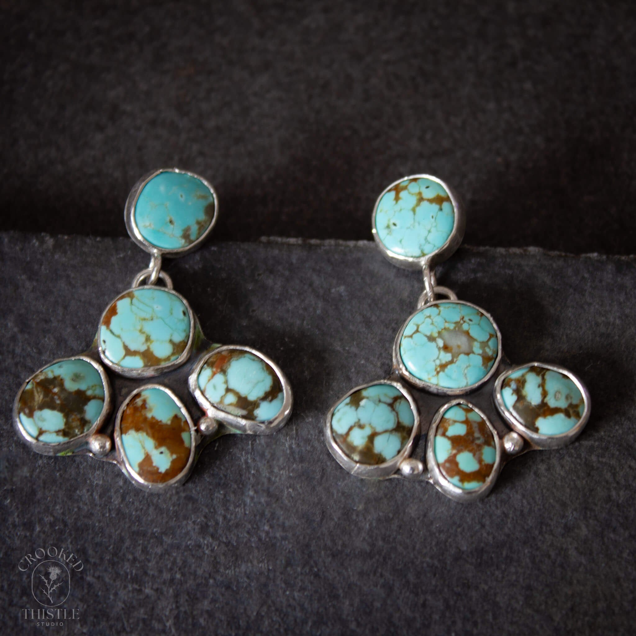 #8 Mine Turquoise Flower Earrings