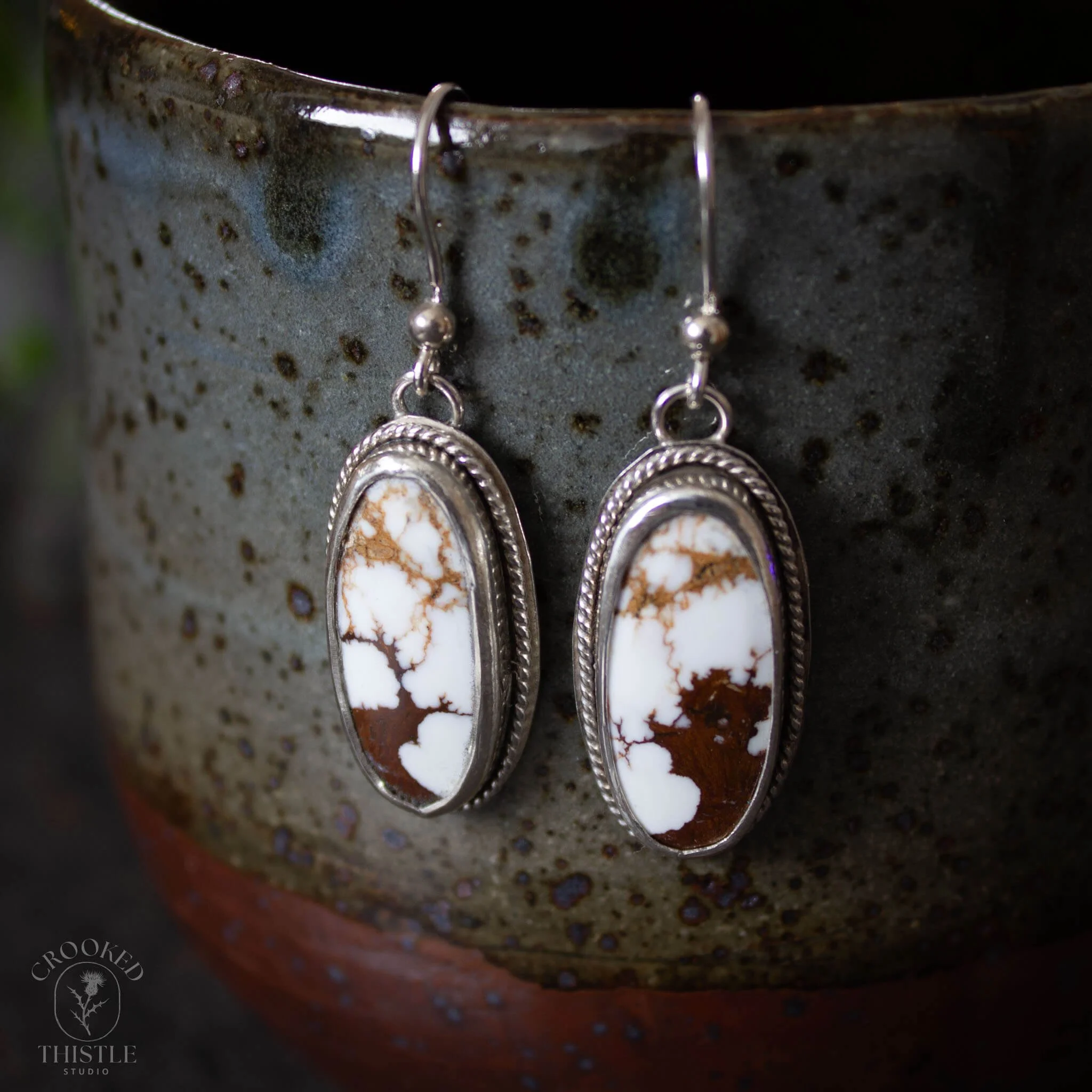 Horse Hair Jasper Earrings