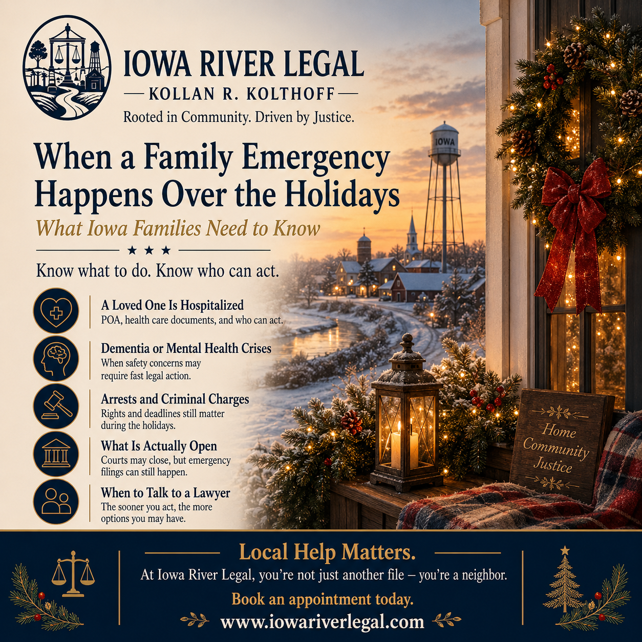 When a Family Emergency Happens Over the Holidays: What Iowa Families Need to Know