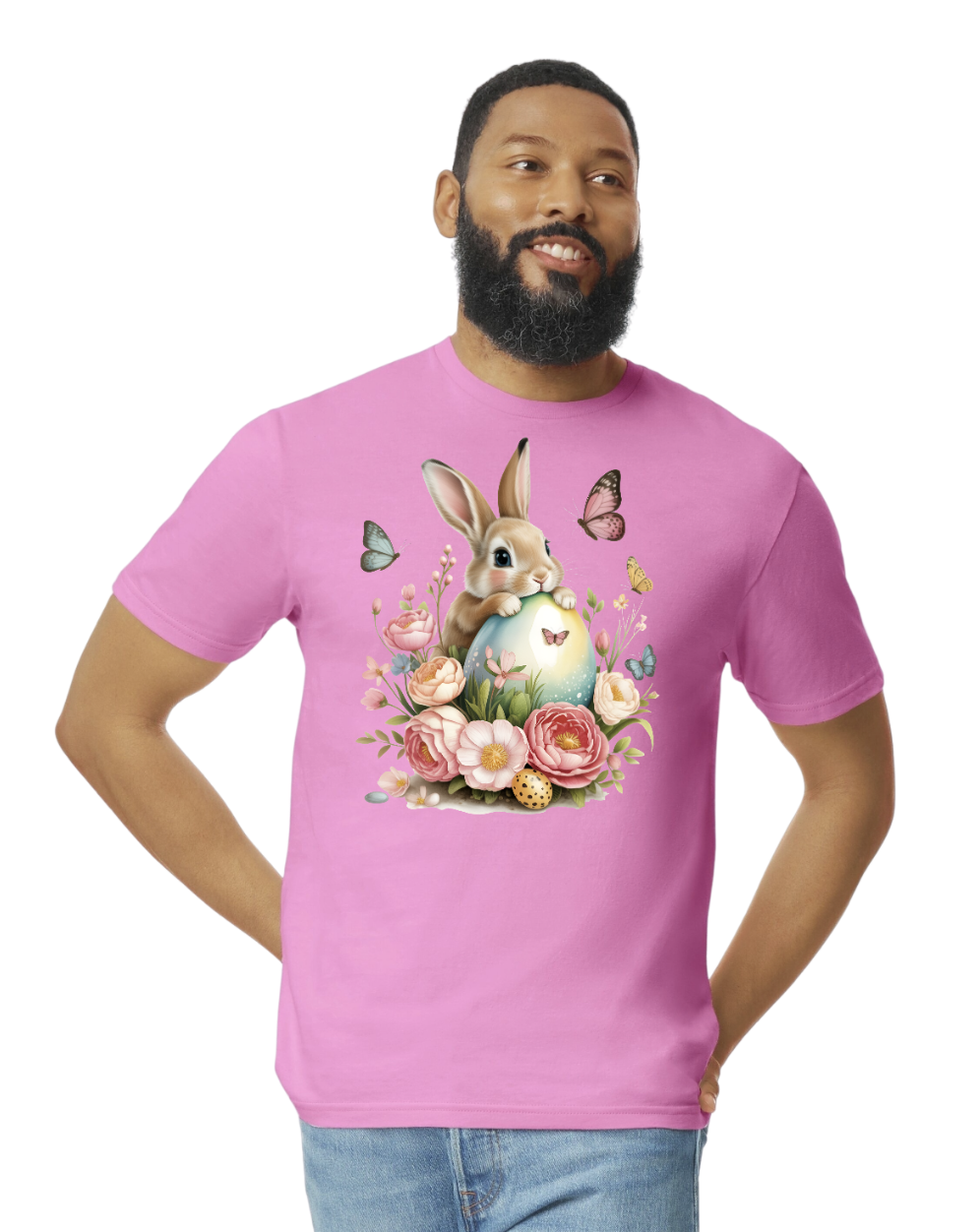 Dark Pink Easter Bunny Shirt.png