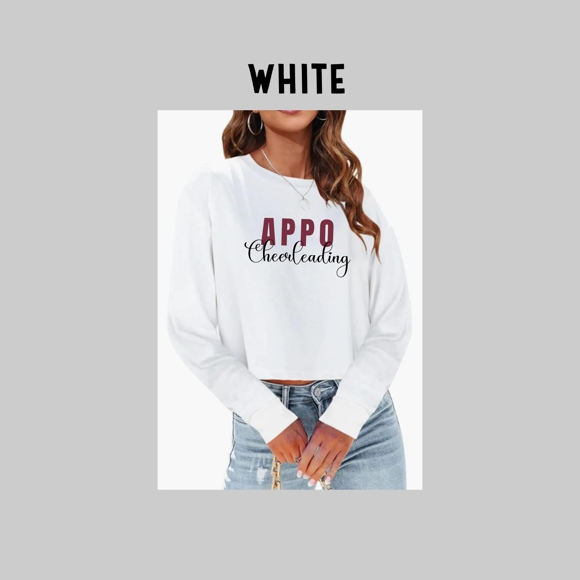 Appo Cheerleading Long Sleeve Crop T-Shirt