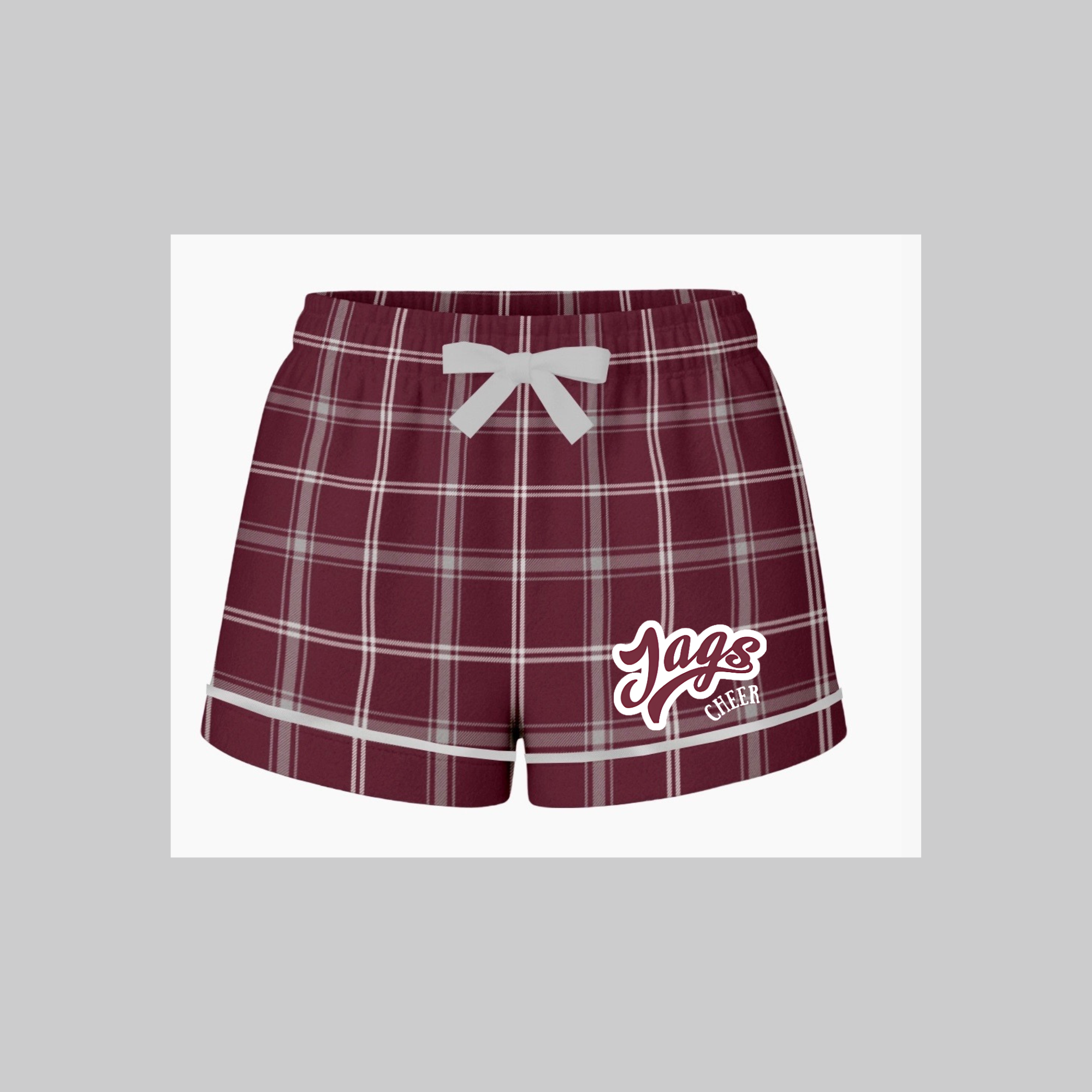 Jags Cheer Plaid Flannel Pajama Shorts