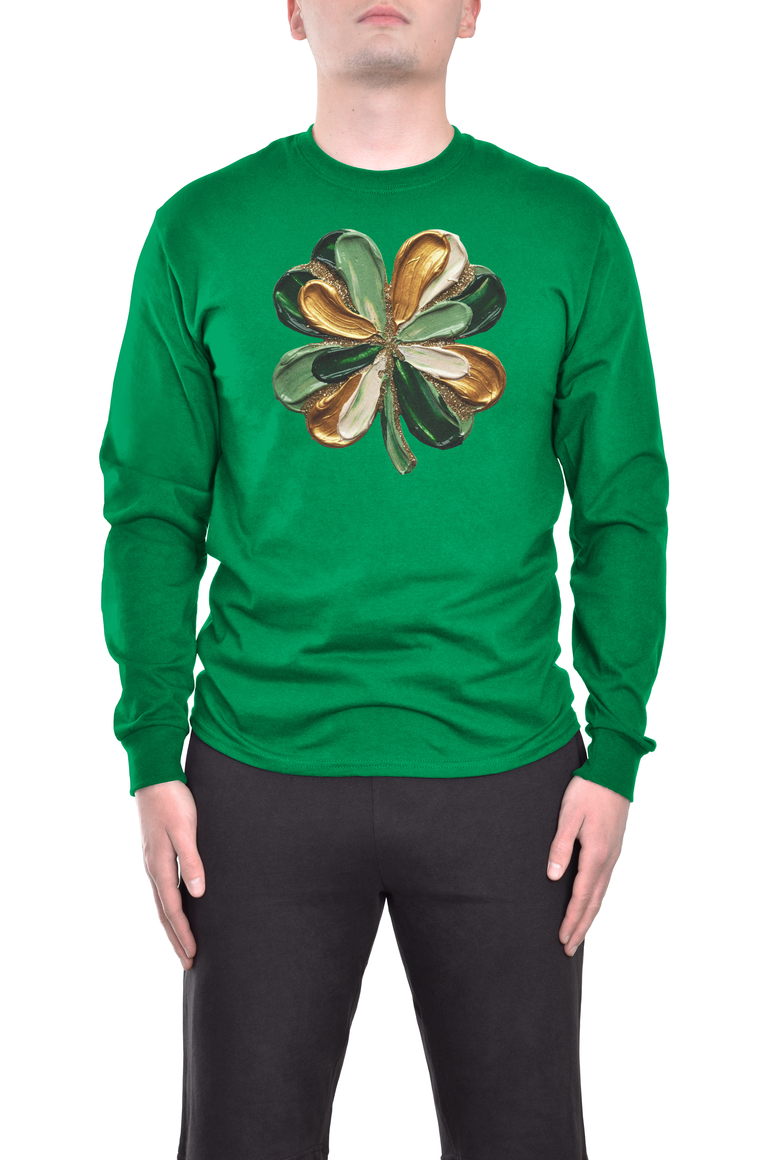 Painted Clover Graphic Unisex Long Sleeve T-Shirt