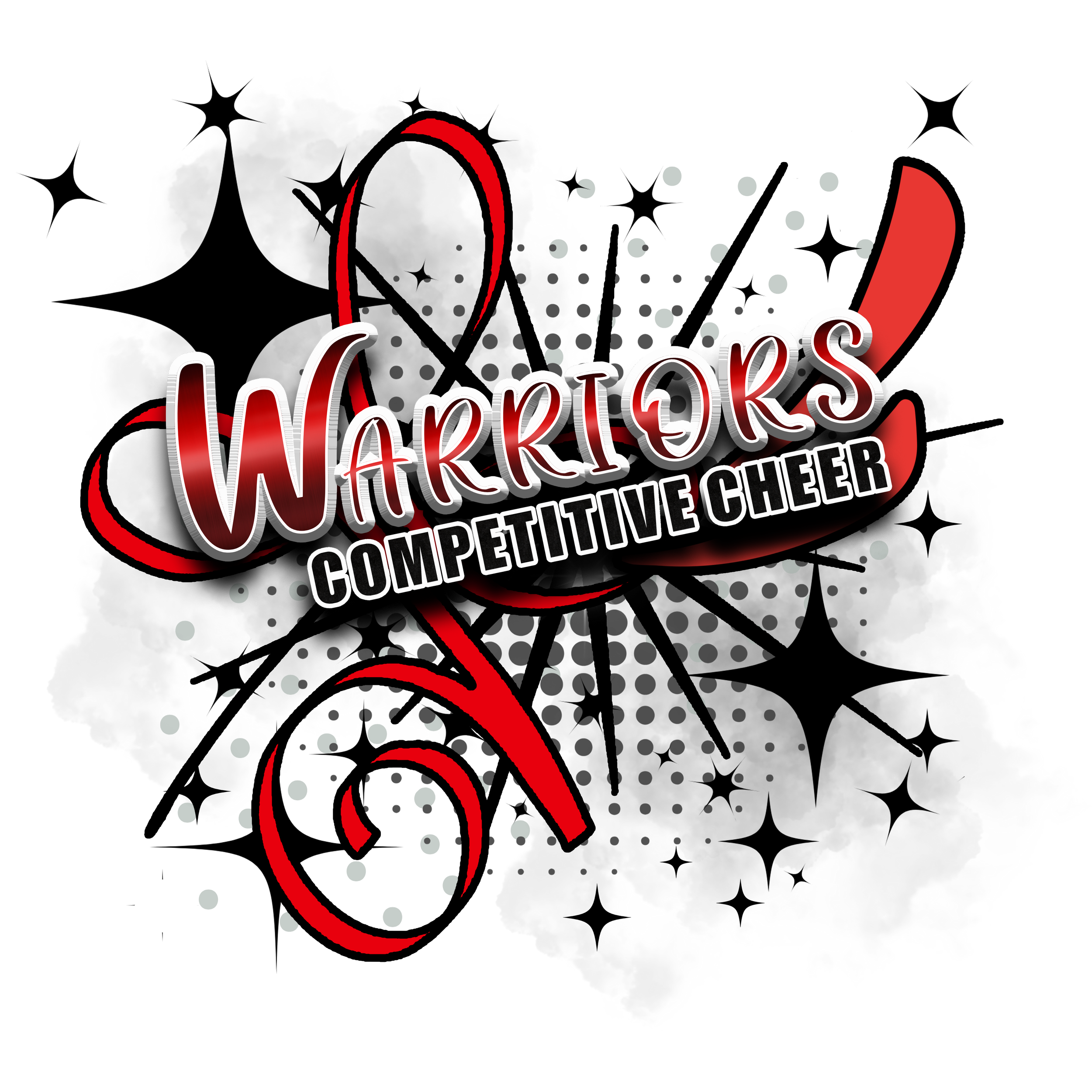 Brandywine Warriors Competitive Cheer Apparel Team Design 1 for White Shirts