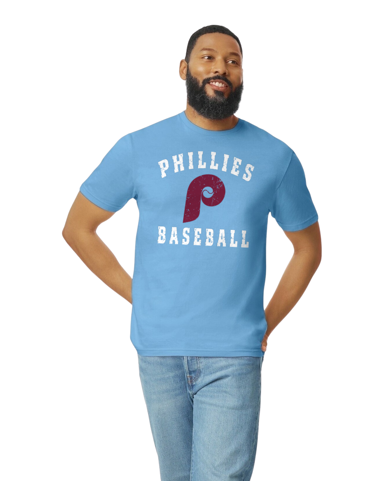 Philadelphia Phillies Baseball Throwback Grunge Design