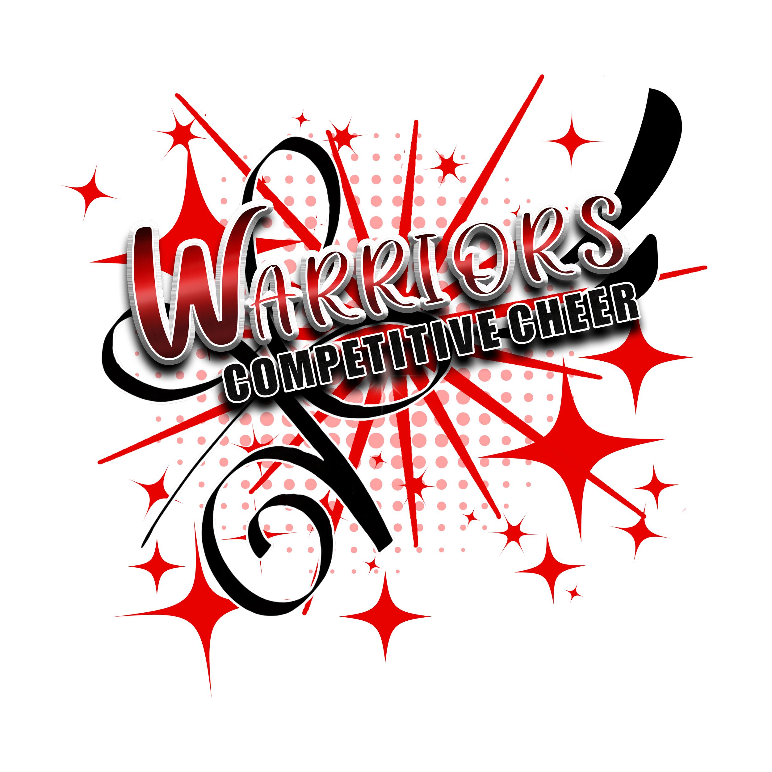 Brandywine Warriors Competitive Cheer Apparel Team Design 2 for Black Shirts