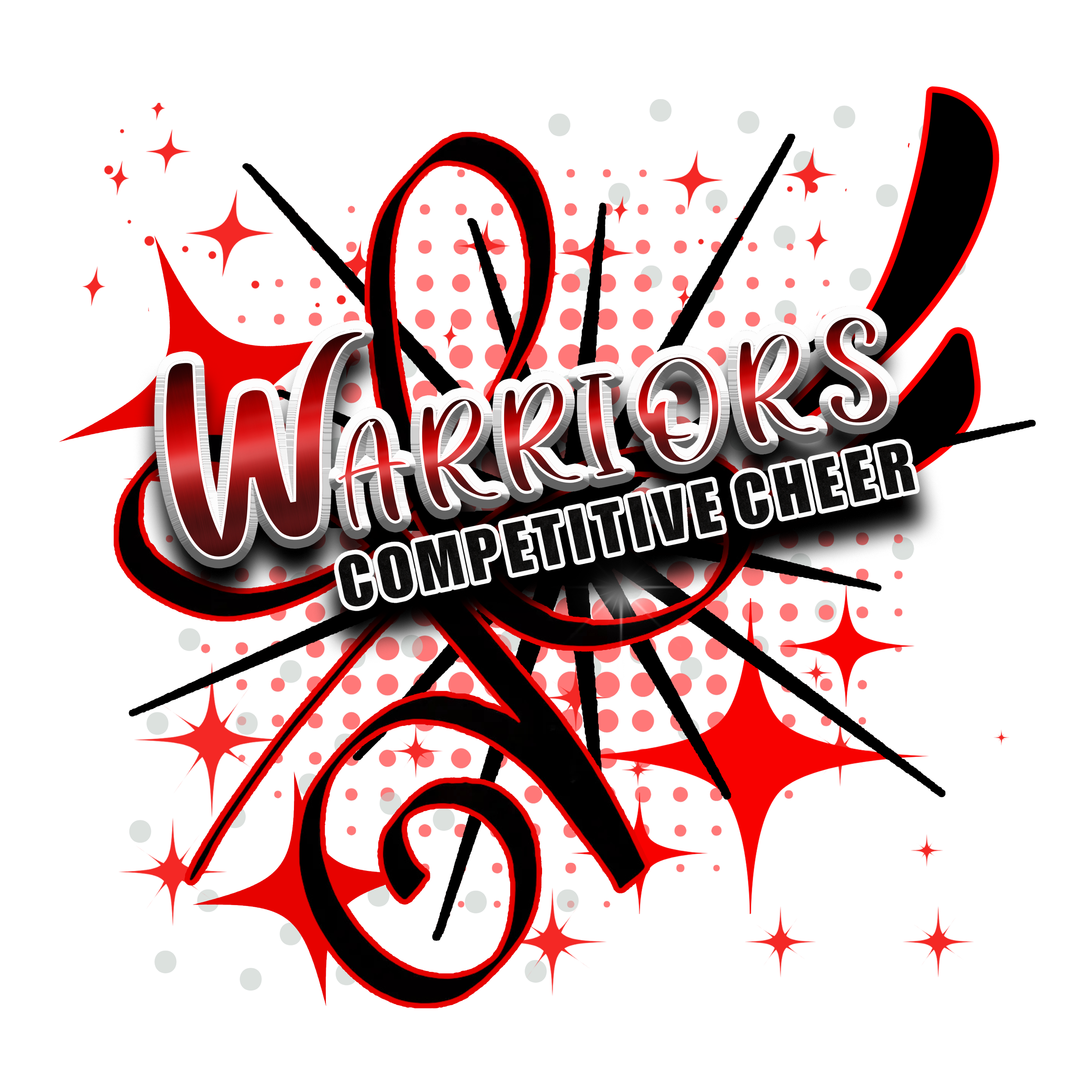 Brandywine Warriors Competitive Cheer Apparel Team Design 2 for White Shirts