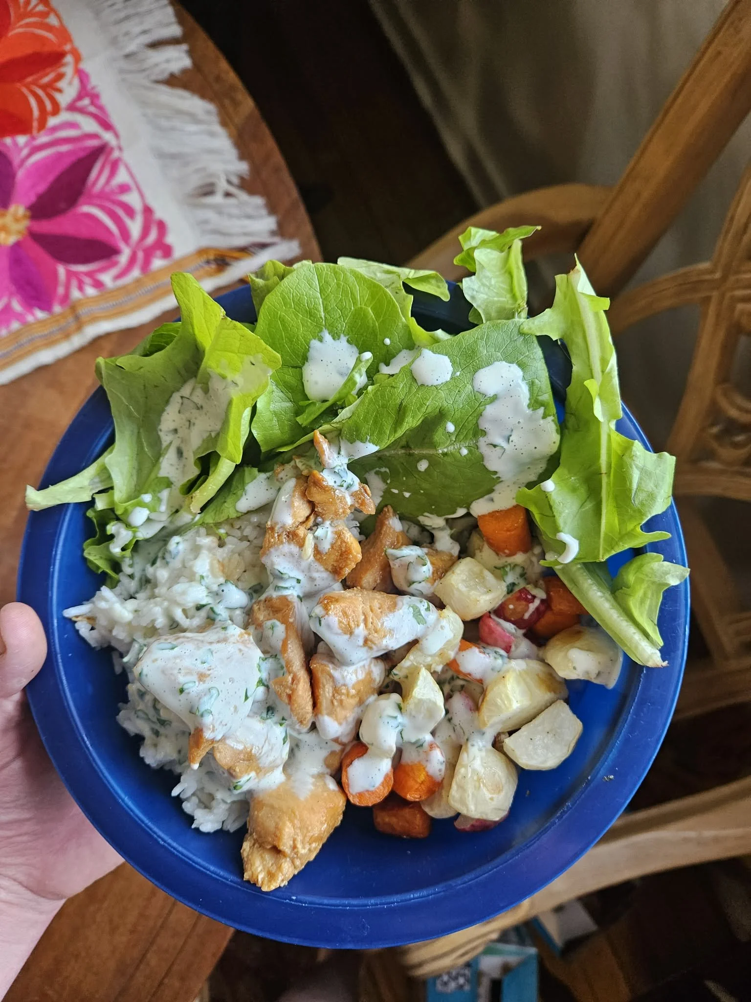 Honey Ginger Chicken &amp; Veggie Bowls with Coconut Rice