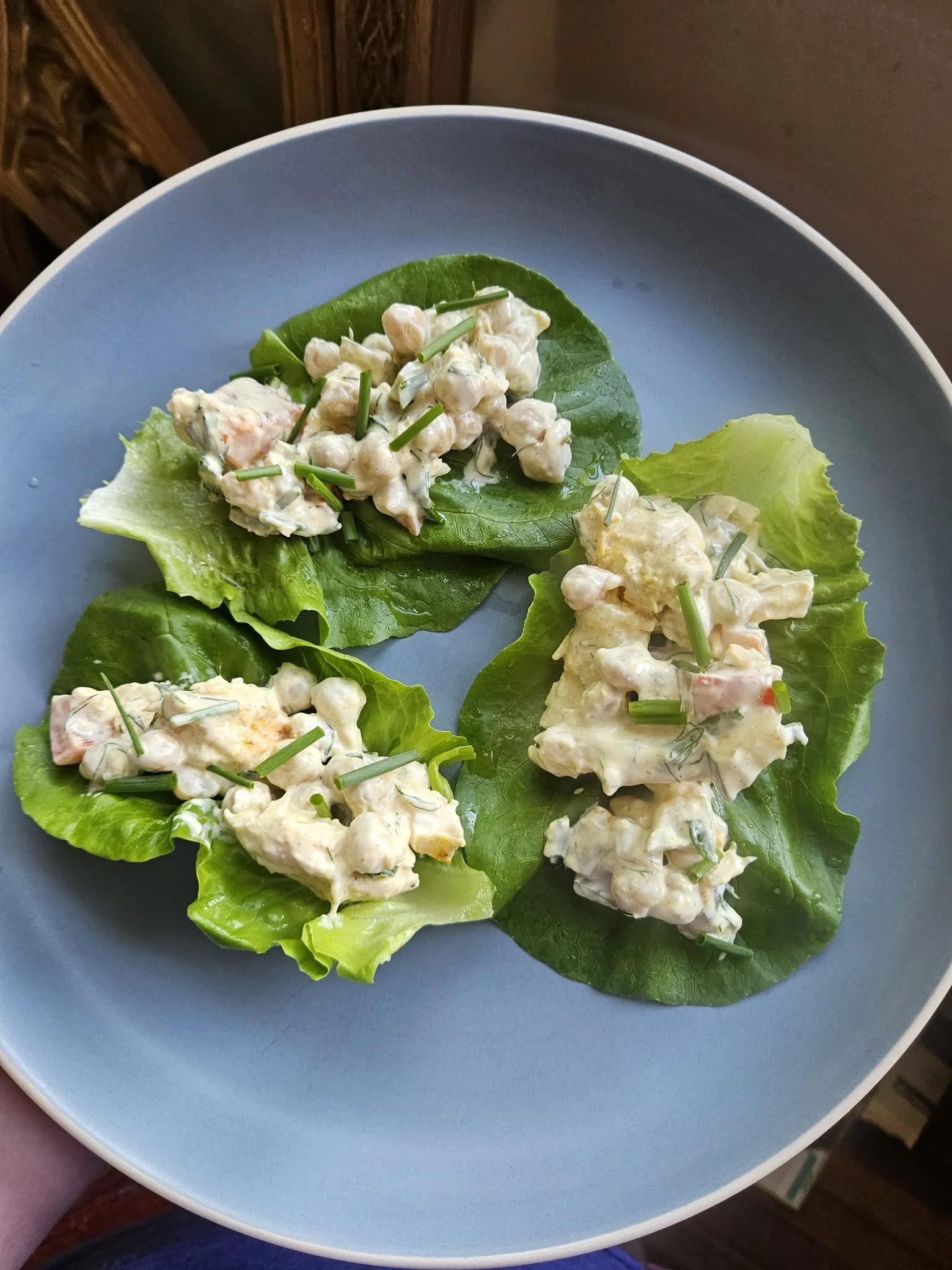 Dill Pickle Chicken Salad Lettuce Wraps 