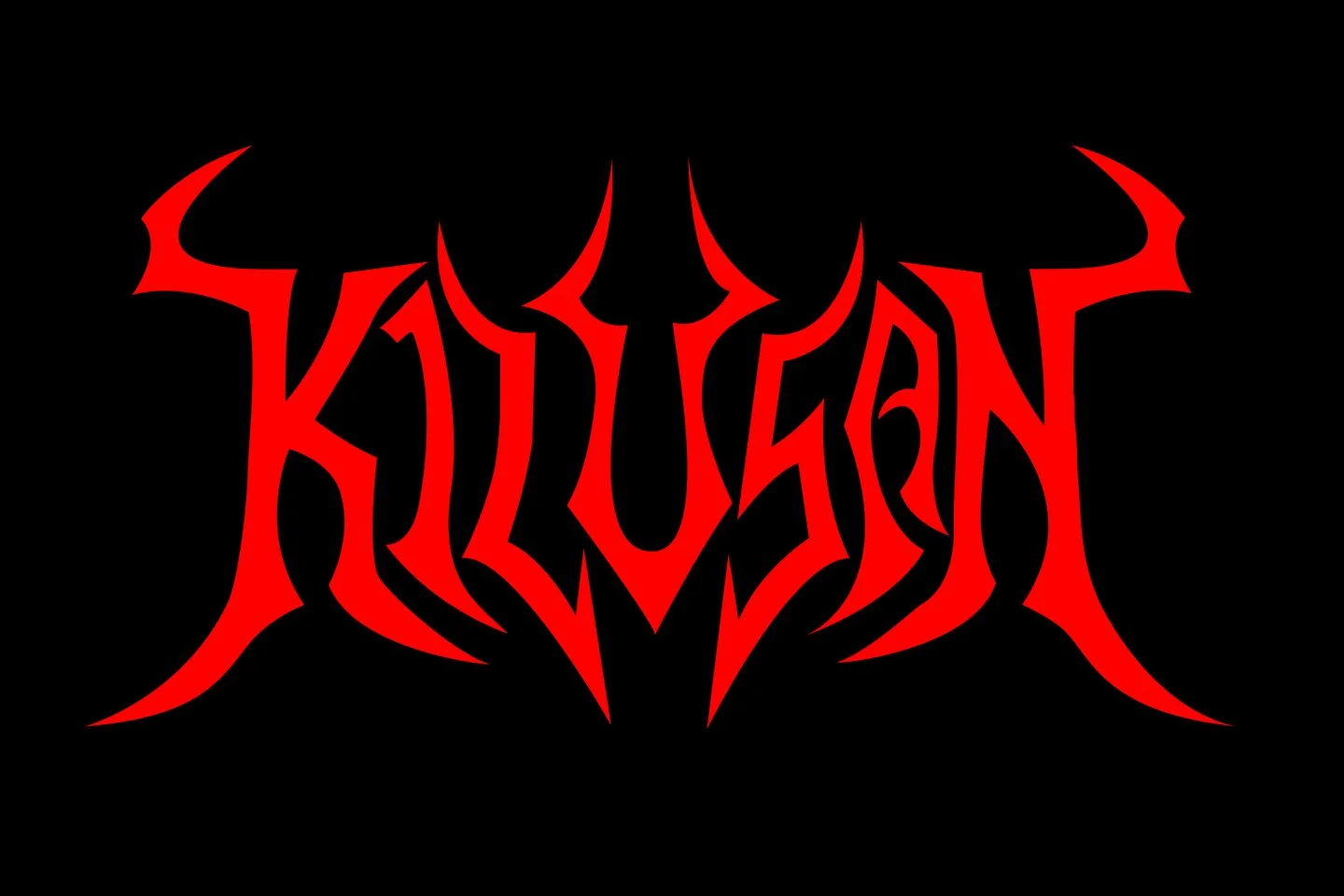 The word "Kilusan" in a red, stylized, jagged font against a black background.