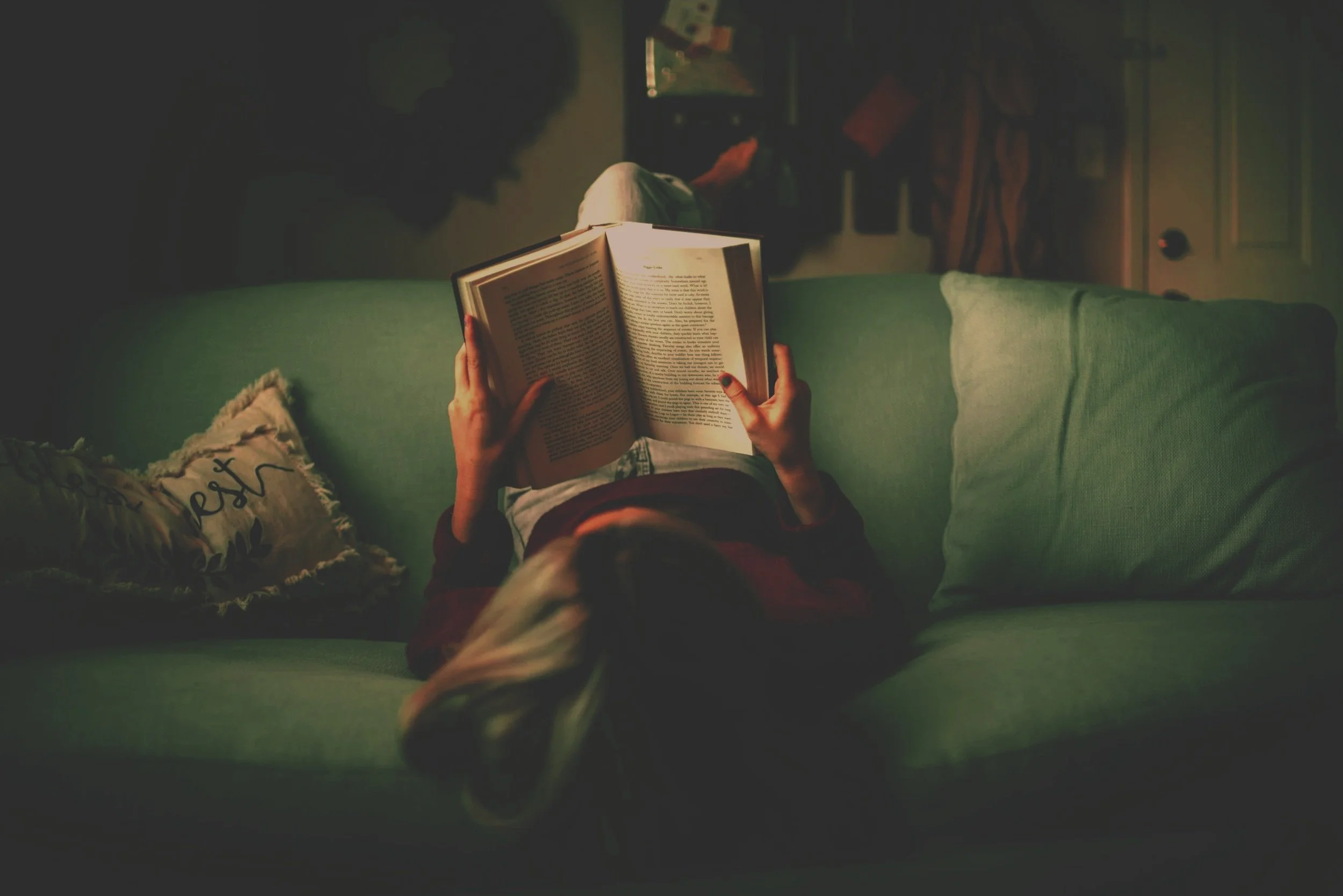 Woman reading a book