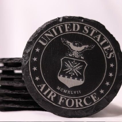 Laser engraved US Military Coasters