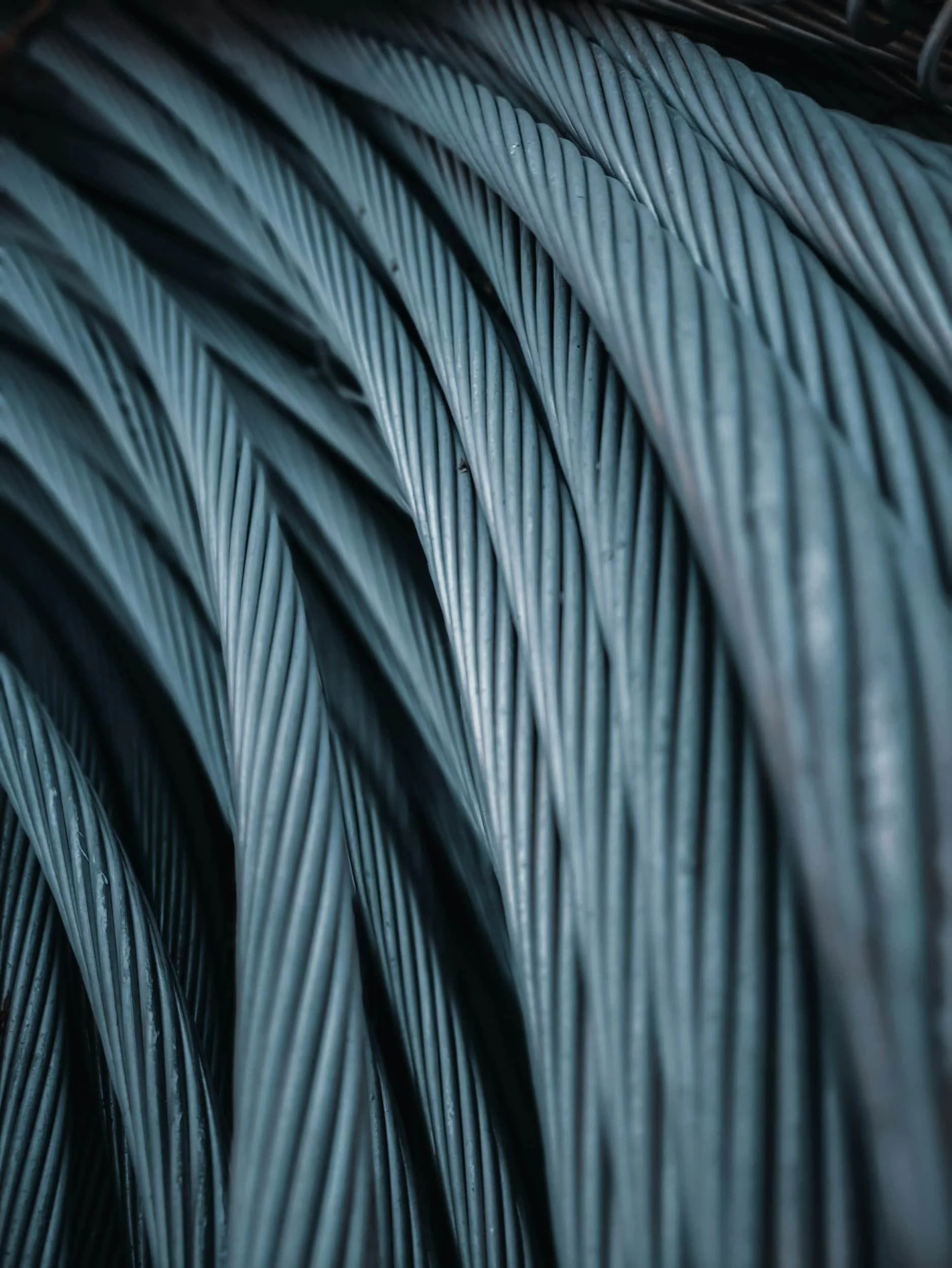 Steel wire rope and lifting cable for industrial crane systems