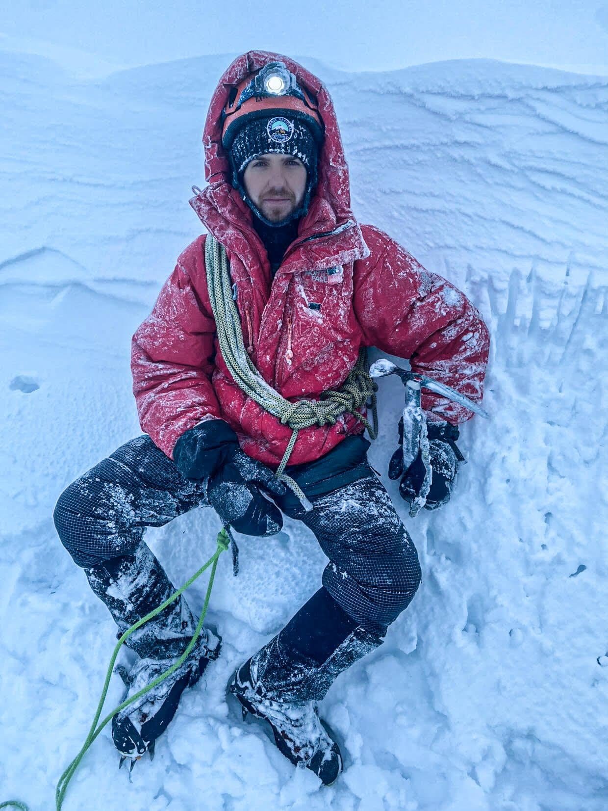 Summit Regional founder Lachlan Norris during a high altitude mountaineering expedition