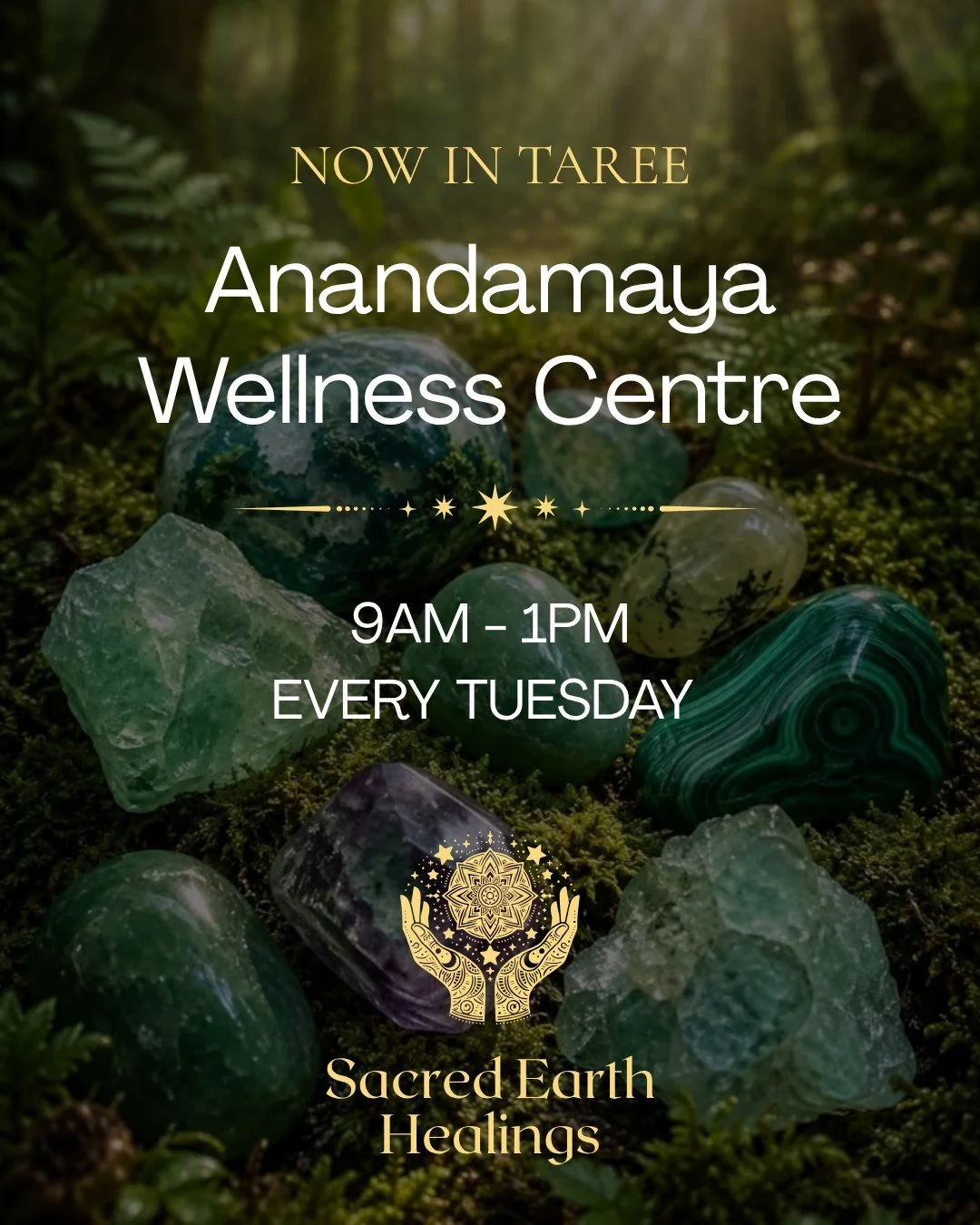 Something exciting is happening this Tuesday. 🌿
I am so pleased to share that I am now offering energy healing sessions every Tuesday at Anandamaya Wellness Centre right here in Taree.
If you have been curious about energy healing, spiritual coachin