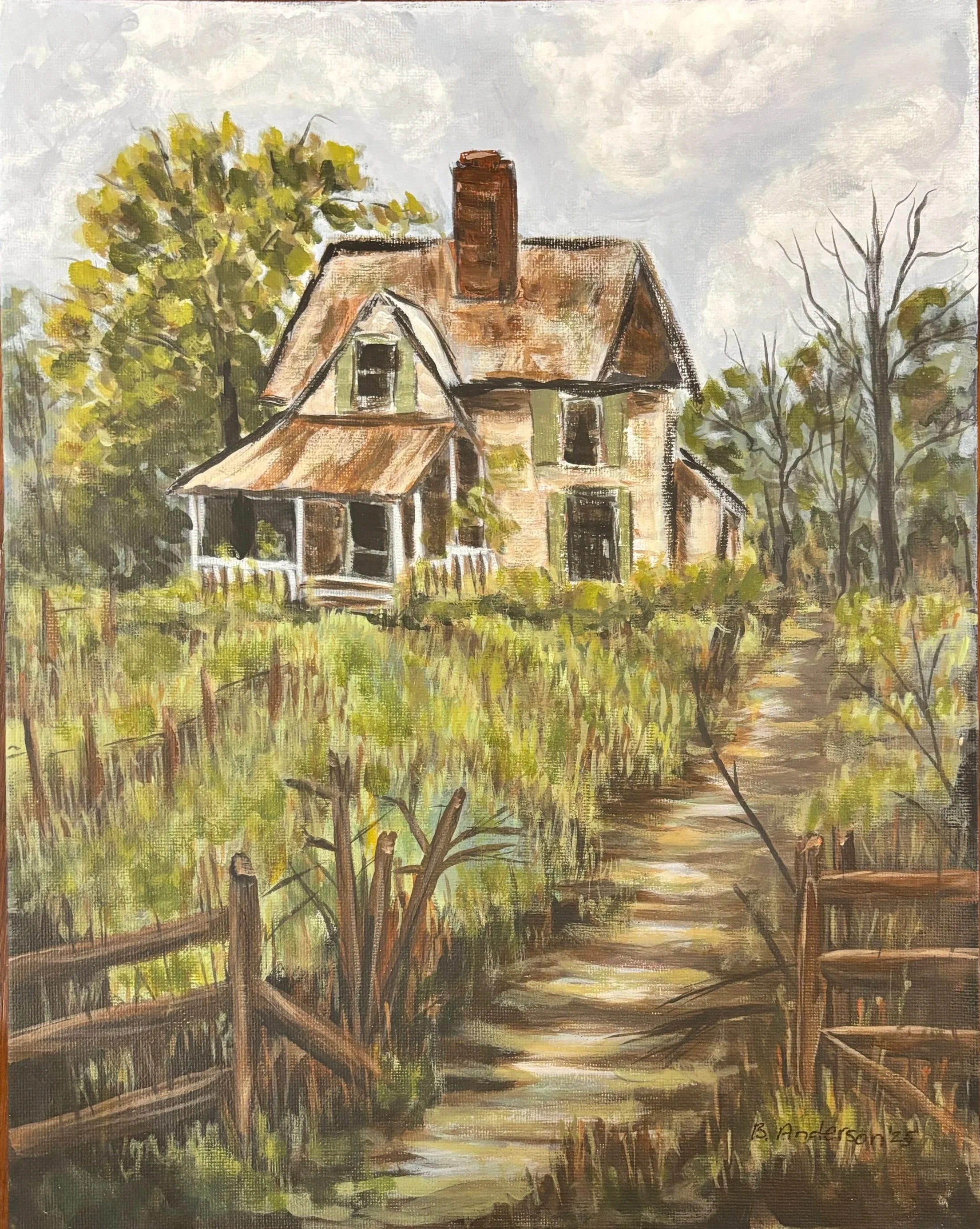 The Silent Porch at Dusk print (acrylic reproduction)