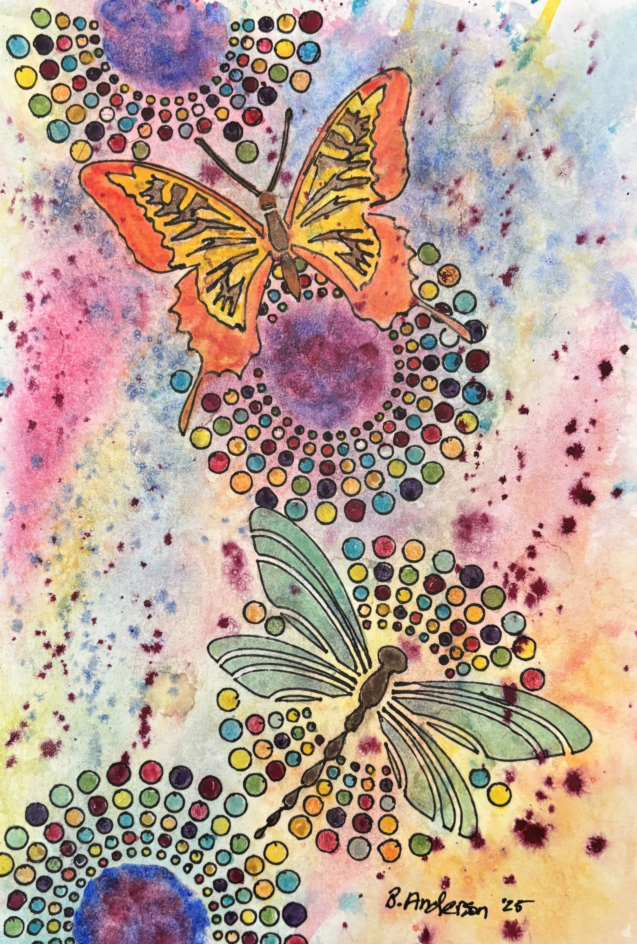 Ethereal Dance Among Dots print (watercolor reproduction)