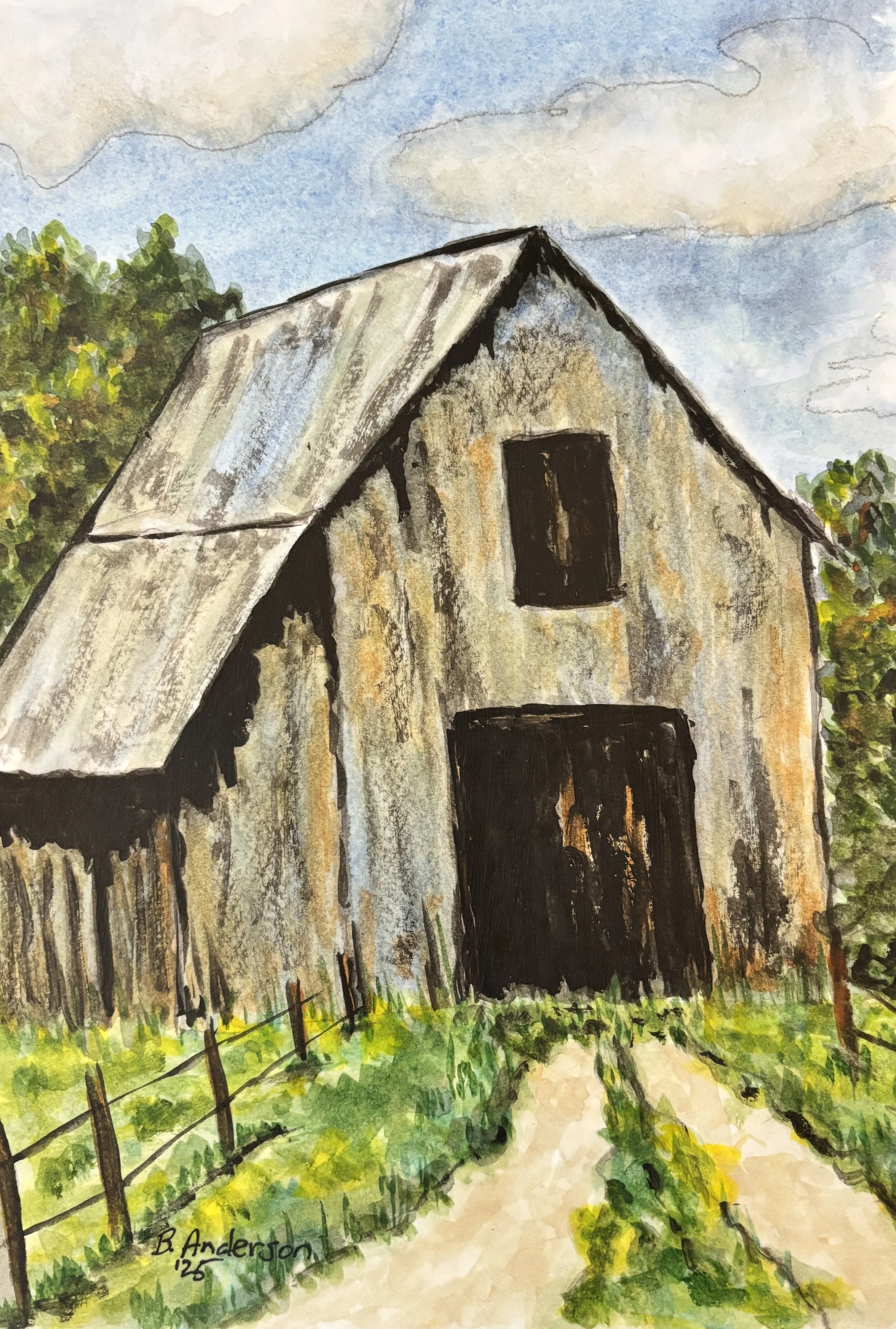 Echoes of Timber and Summer Green 9 × 12