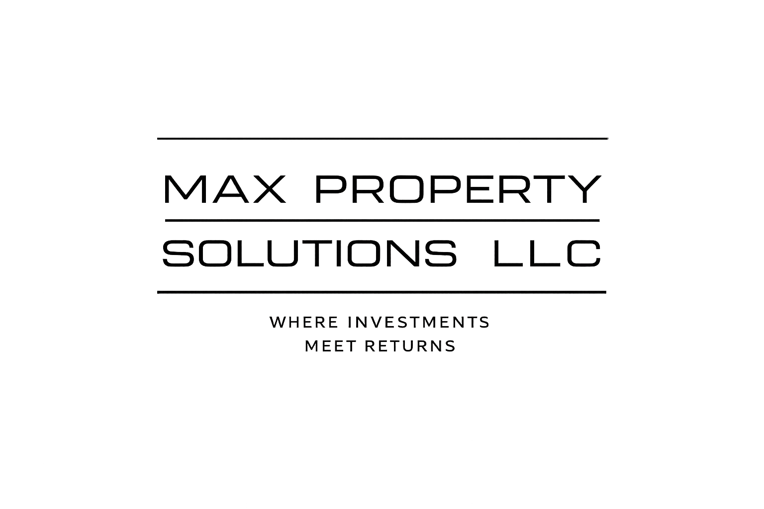 Logo for Max Property Solutions LLC with the tagline 'Where Investments Meet Returns'.