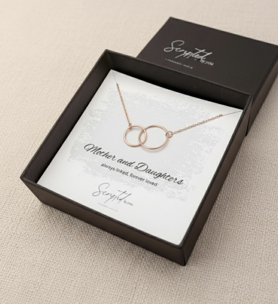 Mother and Daughter Linked Necklace