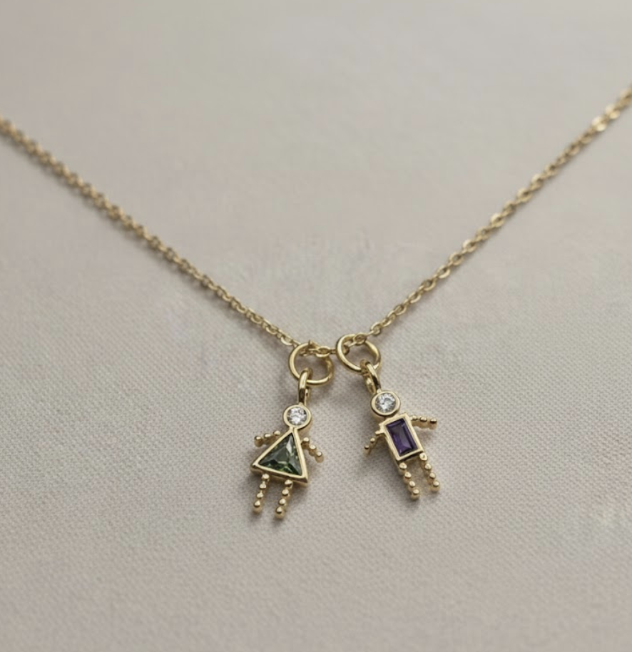 Boy or Girl Birthstone Necklace