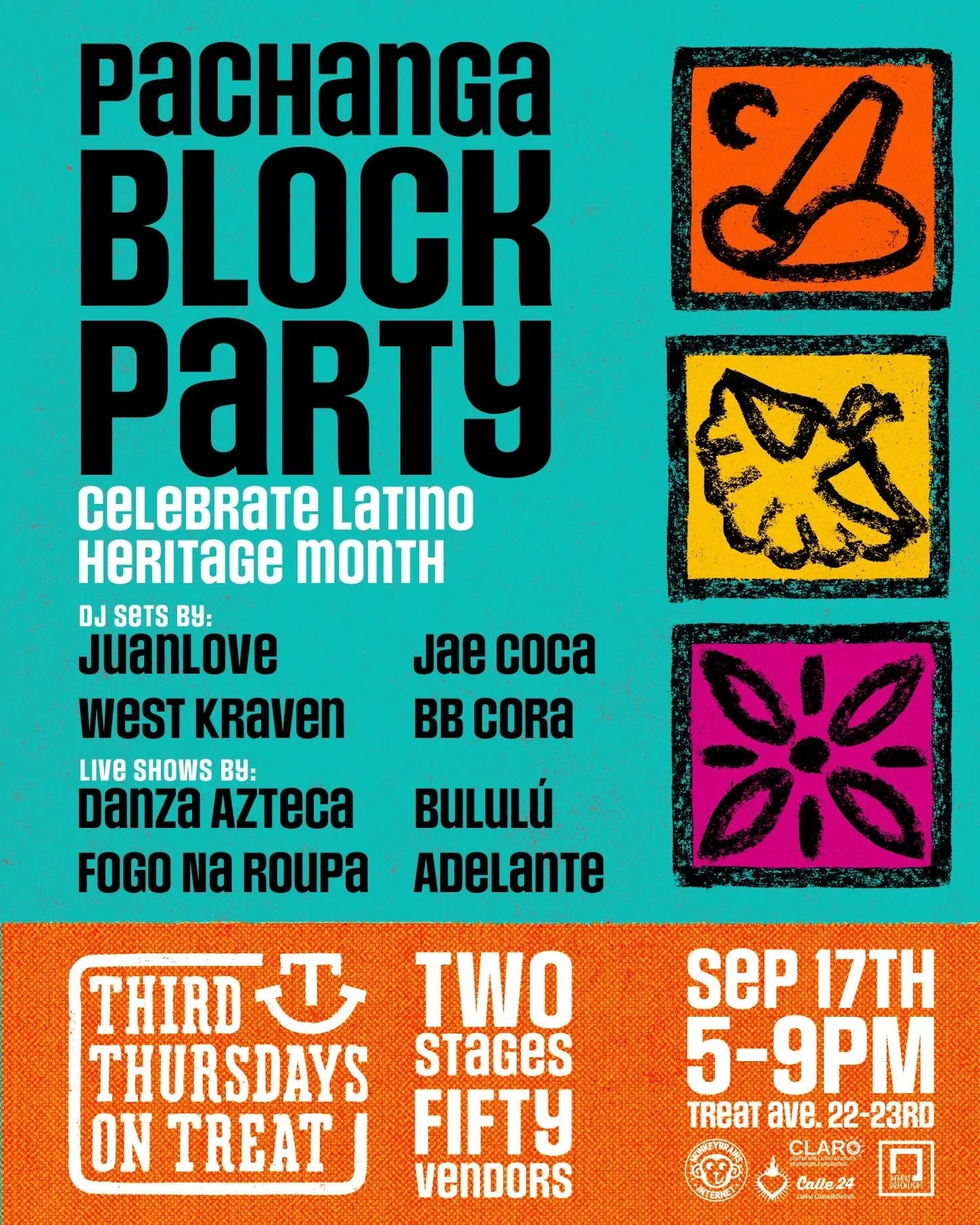 PACHANGA BLOCK PARTY! THIRD THURSDAYS ON TREAT