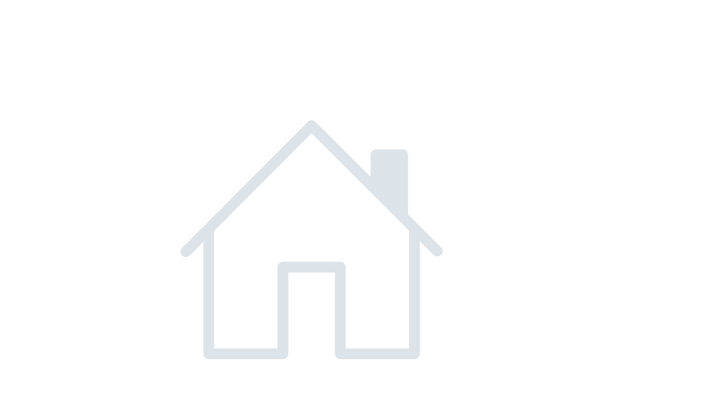 White outline of a house on a black background.