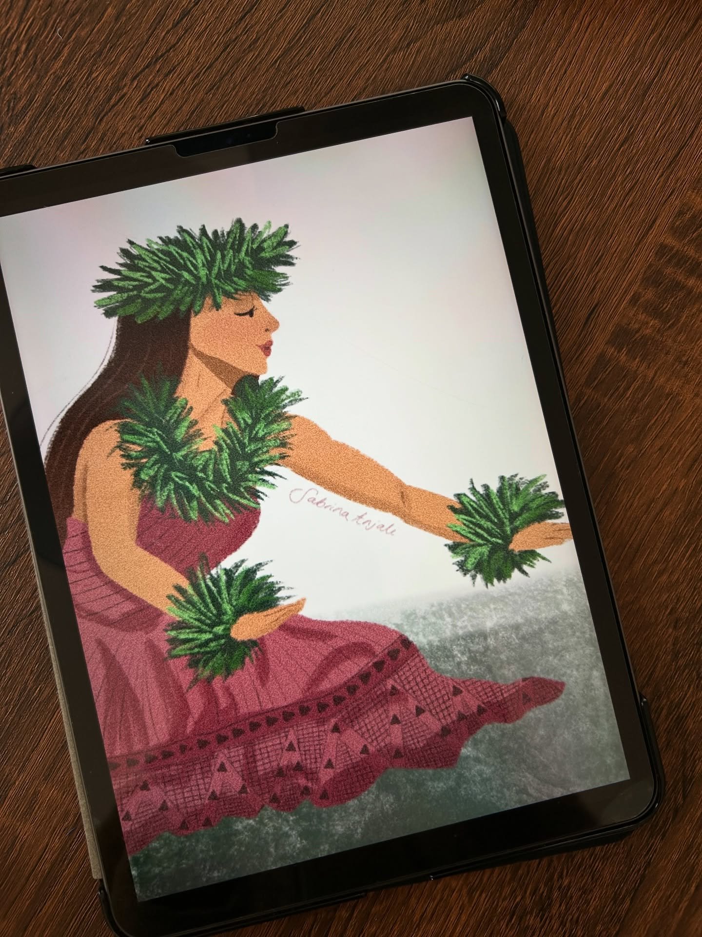 Drawing a dancer from the wonderful Merrie Monach festival that I saw in September ✨ @na_pookela @hulahalauokamuela @merriemonarchfestival 

I had so much fun drawing this!
I really love capturing the curves and movements of the body through dance. A