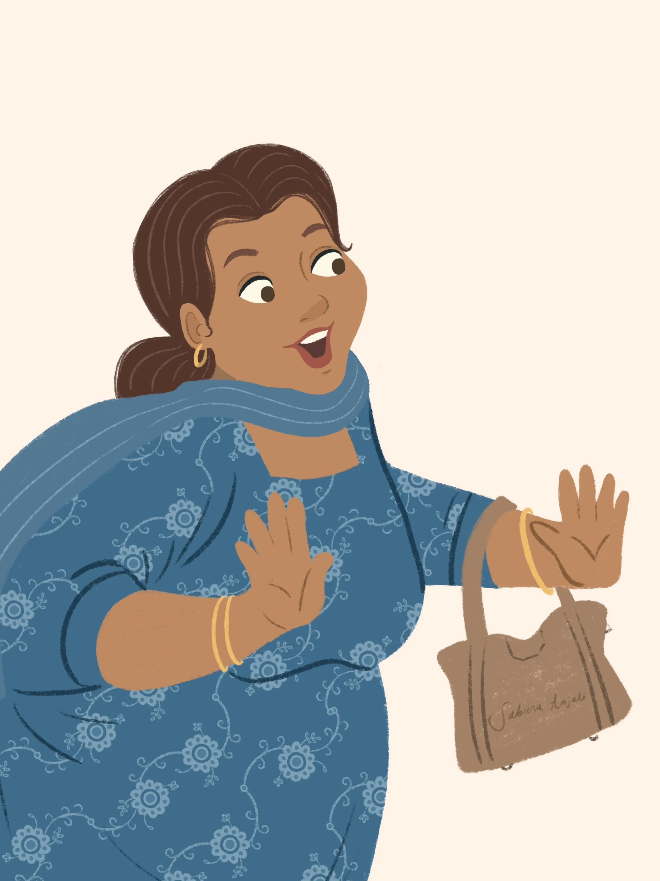 I wanted to share some close ups of my favorite characters I drew into a spread illustration! I love the energy from this one ✨

#characterdesign #picturebookillustration #picturebookart #southasianart #kidlitillustration