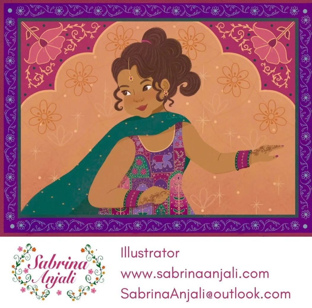 Hey! I&rsquo;m an illustrator interested in illustrating picture books that explore multiculturalism, identity, and celebrations of diversity 💖

For more of my work please check my website at www.sabrinaanjali.com
✨✨

#kidlitartpostcard #kidlitpostc