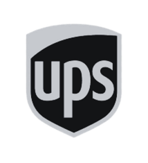 UPS logo on a silver shield