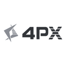 4PX logo with stylized arrow pointing to the right.