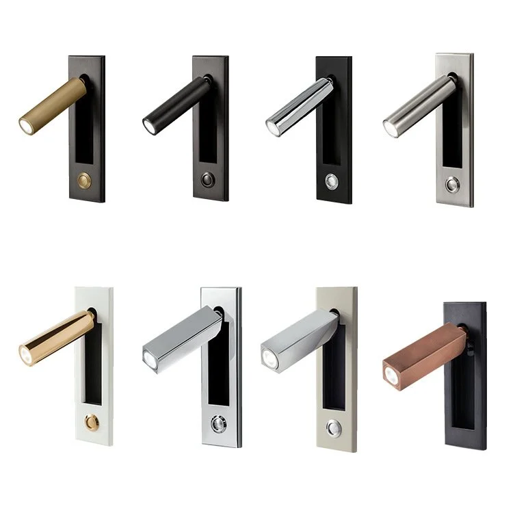 3W CREE LED Recessed Bedside Reading Light | Rotatable Hotel Wall Lamp with Hidden Switch | Lighting Dropshipping