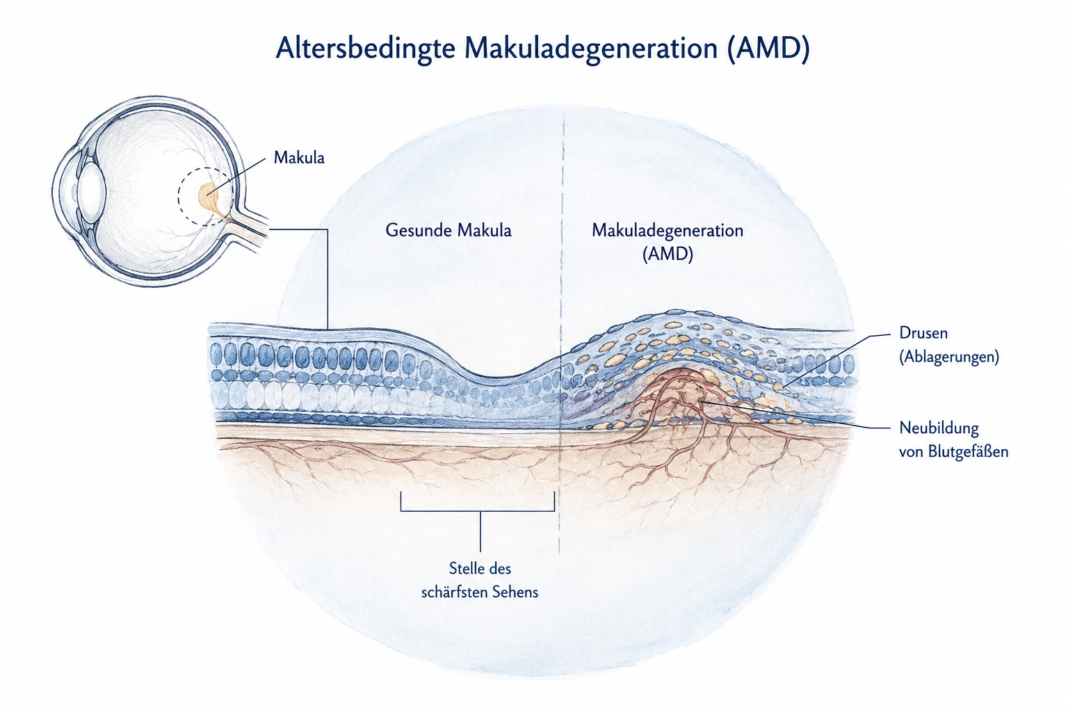 Altersbedingte Makuladegeneration erkennen