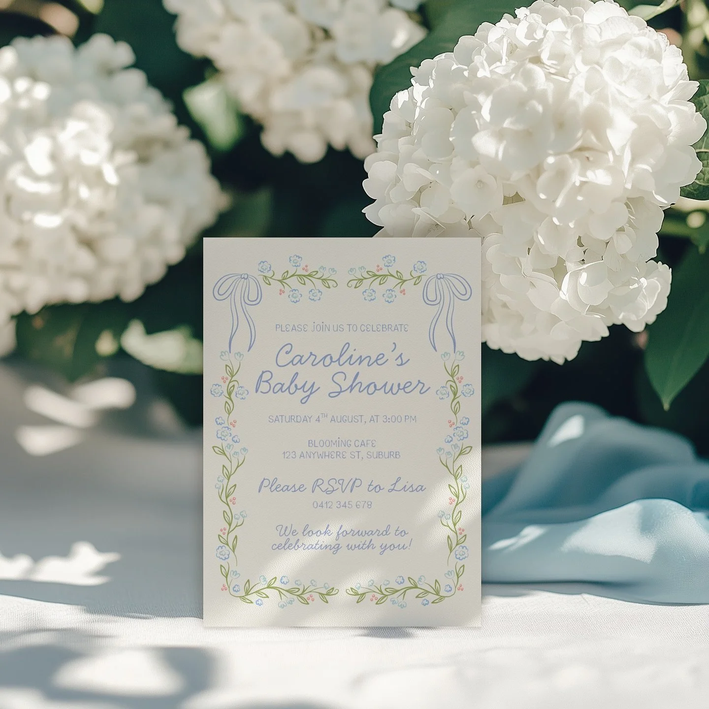 A sprinkle of blossoms, a touch of ribbon, and a whole lot of love. The perfect baby shower invite 🪻🎀

#BabyShowerInvitations #BabyShowerInvite #BabyShowerInspo #BabyShowerIdeas #BabyShowerCelebration #BabyOnTheWay #ItsABoy #ItsAGirl #MomToBe #Baby