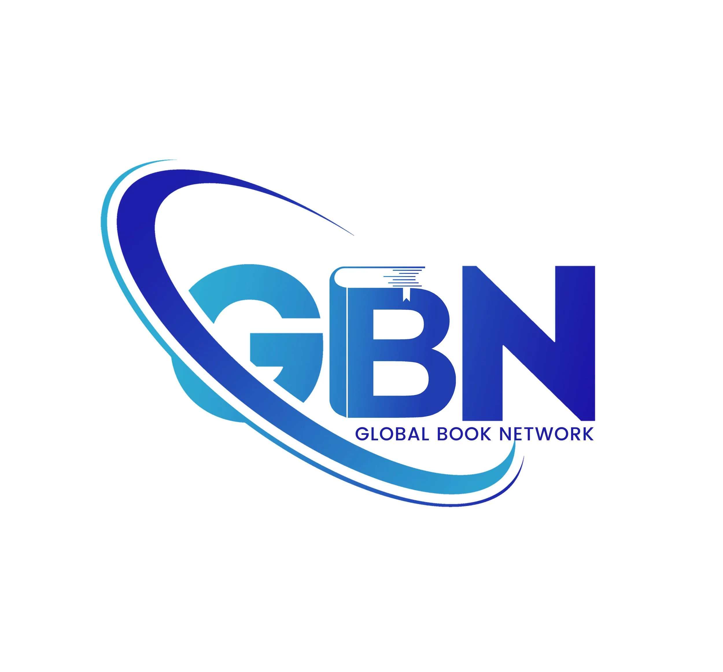 Logo of Global Book Network features a blue and white design with a stylized book forming part of the letters, encircled by a swooping orbit and the text 'GBN' and 'GLOBAL BOOK NETWORK', signifying a scheduled interview with Logan Crawford.