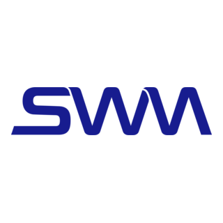 Logo of Schweitzer-Mauduit International (SWM), No background with blue text that reads 'SWM'.