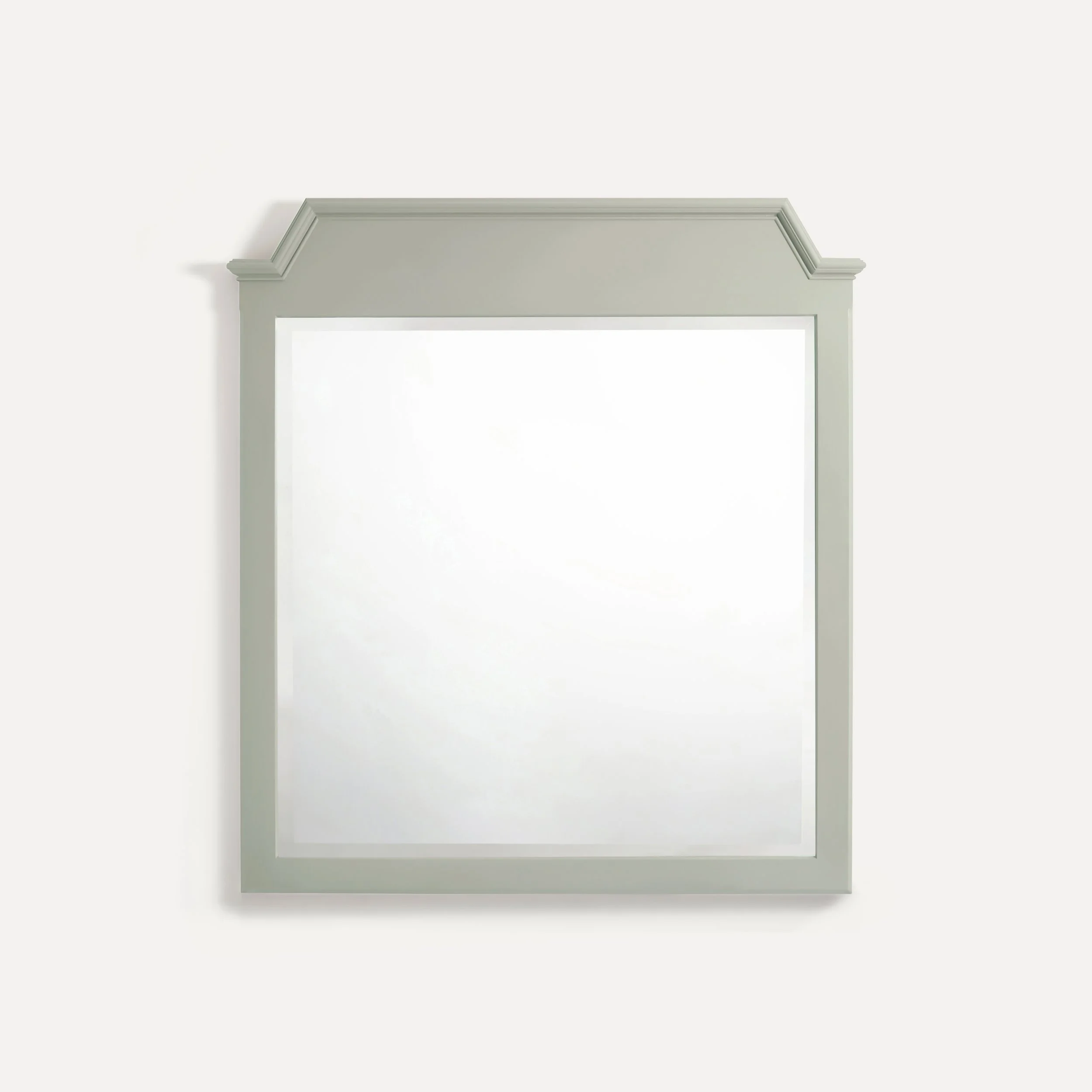 Rustic style semi bespoke hand painted traditional backless wooden mirrors designed by Imperfect Interiors and Pilgrim House