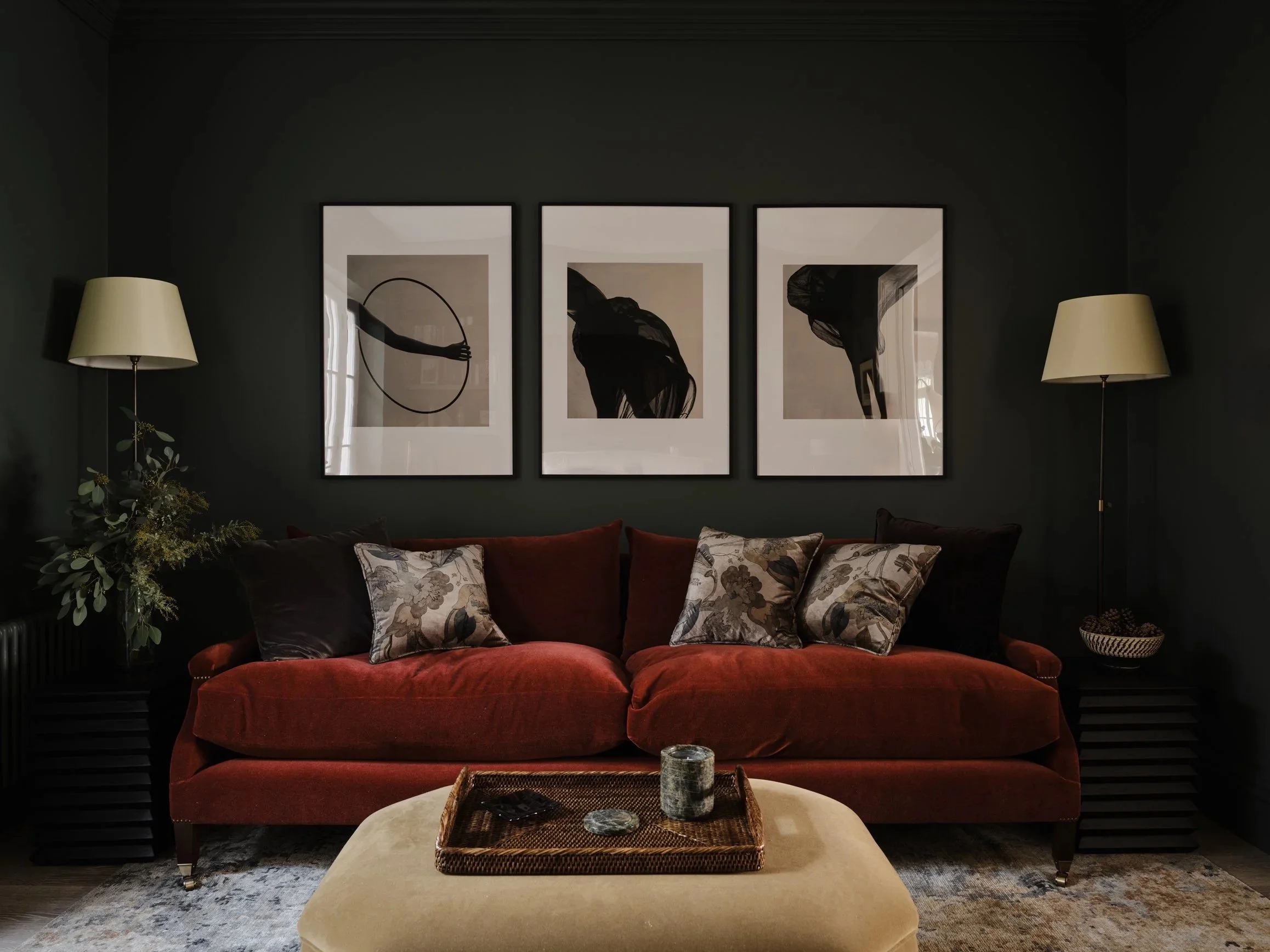 room-painted-in-nettle-tea-deep-green-paint-imperfect-interiors-pilgrim-fenwick-and-tilbrook-range-collaboration